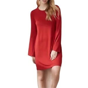NEW Lou & Grey Red Long Sleeve Dress Belle Sleeves Size XS